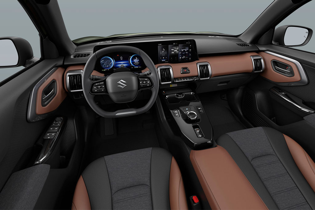 Suzuki e Vitara interior 10.25-inch digital driver’s display and 10.1-inch central touchscreen